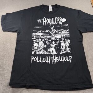 Vtg The houlers Follow The Wolf horror zombie T Shirt Large Black Alstyle Horror